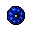 round blue pillow