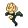 white silk flower